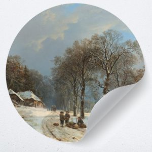 Muurcirkel “Winterlandschap, Barend Cornelis Koekkoek”