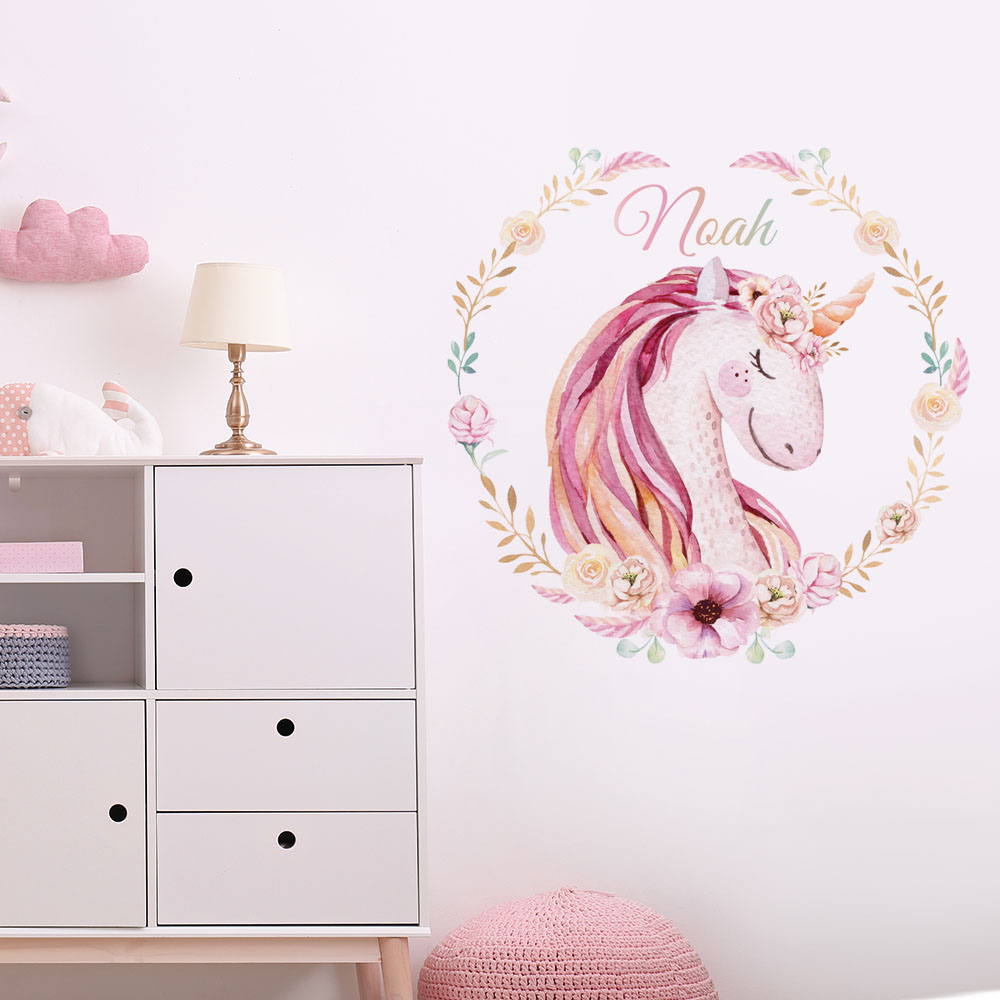 Muursticker unicorn met naam – eenhoorn - Afbeelding 3