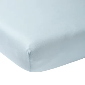 Meyco Baby Ledikant hoeslaken jersey Uni - Light Blue - single pack