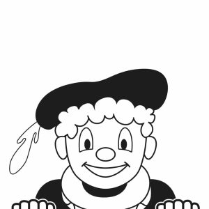 Gluurpiet raamsticker Sinterklaas – statisch herbruikbaar