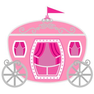 Roze koets – Muursticker