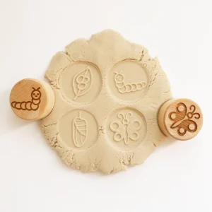 Houten stempelset - Cyclus rups