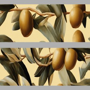 Zelfklevende behangrand takken van Olijf