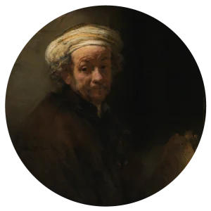 Apostel Paulus – Rembrandt van Rijn – Muurcirkel sticker