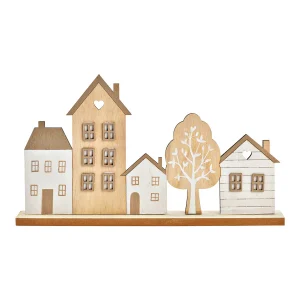 Houten Straatje Beige Hout