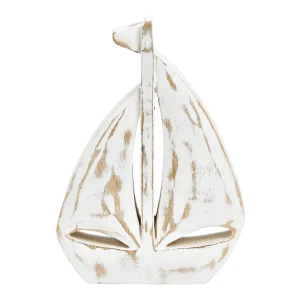 Deco Zeilbootje - Mangohout