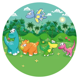 Baby dino’ s – Muurcirkel sticker