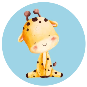 Baby giraf – Muurcirkel sticker