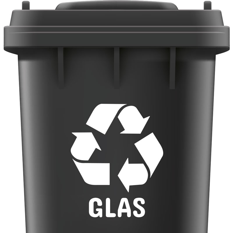 Glas recycle sticker geheel naar wens - Afbeelding 2
