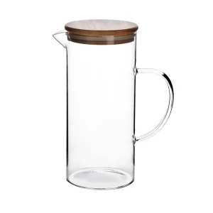 Glazen kan houten dop - 1,3L