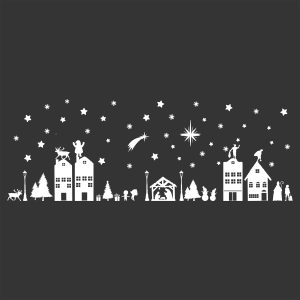 Raamstickers Kerst & Sinterklaas uitbreiding Wit Small stickerset