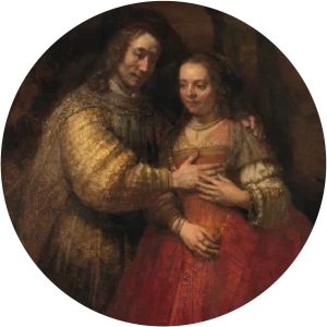 Het Joodse Bruidje – Rembrandt van Rijn – Muurcirkel sticker