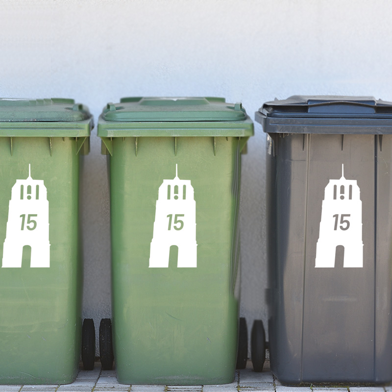 Containersticker Oldehove huisnummer - Afbeelding 3