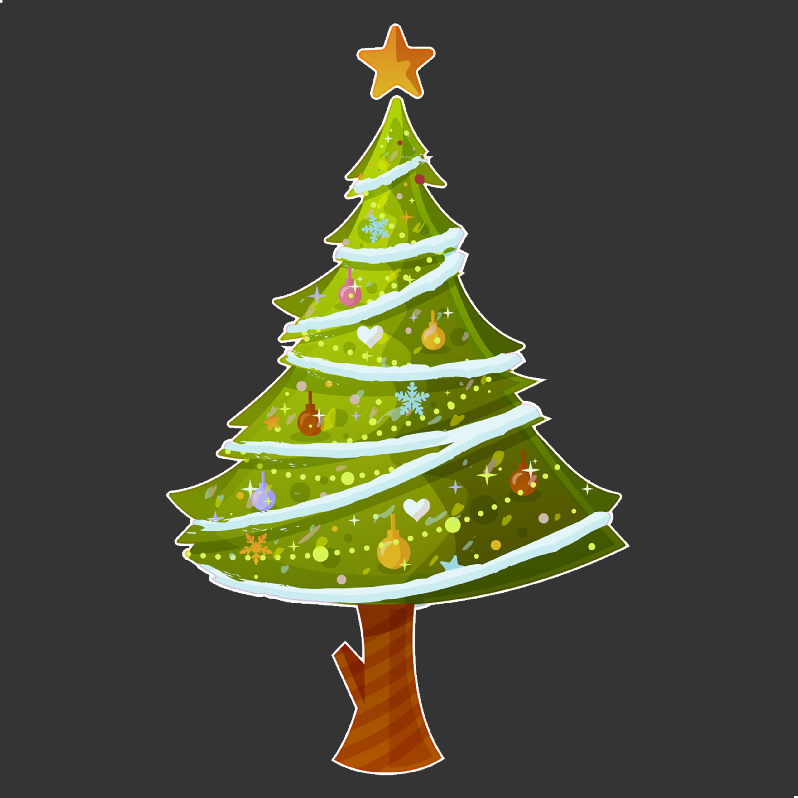 Raamsticker Kerstboom Dubbelzijdig Herbruikbaar / Statische Raamdecoratie