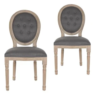 Pack de 2 Sillas de comedor Versalles tapizadas con capitoné