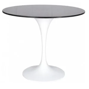 Mesa comedor Tuli blanca mármol blanco/negro Ø80-90-100-110-120 cm