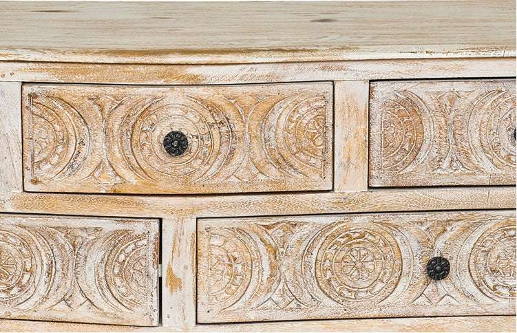 Consola antigua tallada Chloe - Afbeelding 5