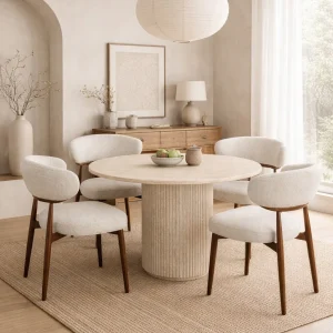 Mesa de comedor redonda Petra 120