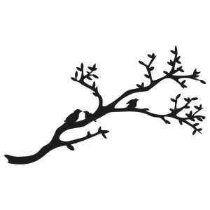 Muursticker 3 vogels op tak