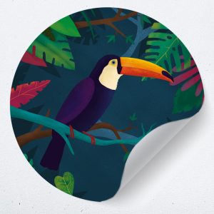 Muurcirkel Toekan in de Jungle