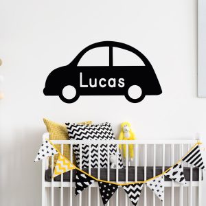Muursticker auto naam