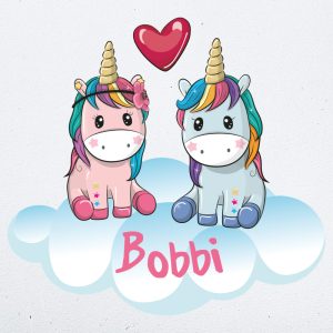 Muursticker eenhoorns met naam