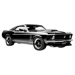 Muursticker Ford Mustang 1970 klassiek