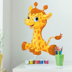 Muursticker giraffe babykamer