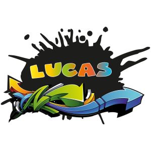 Muursticker graffiti met naam