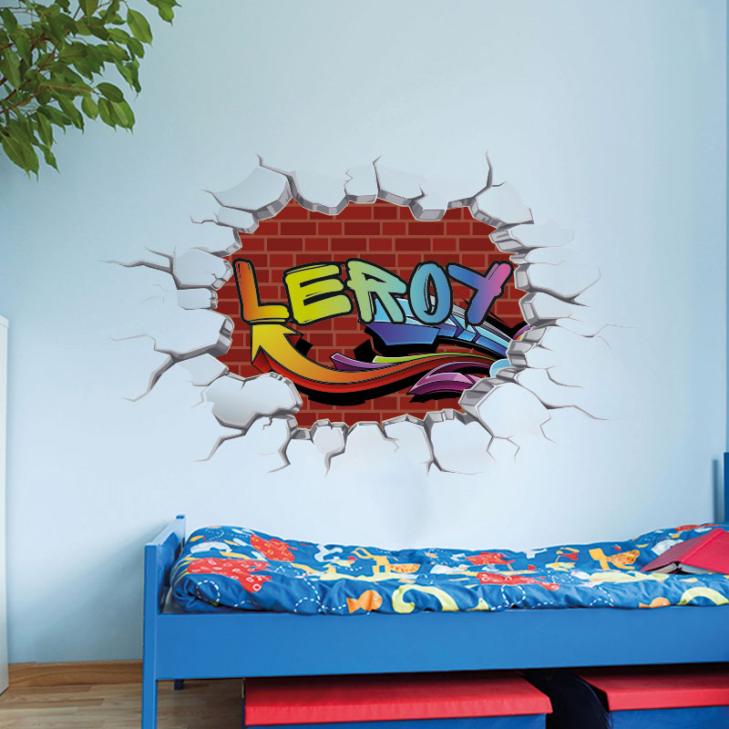 Muursticker graffiti met naam - Afbeelding 3