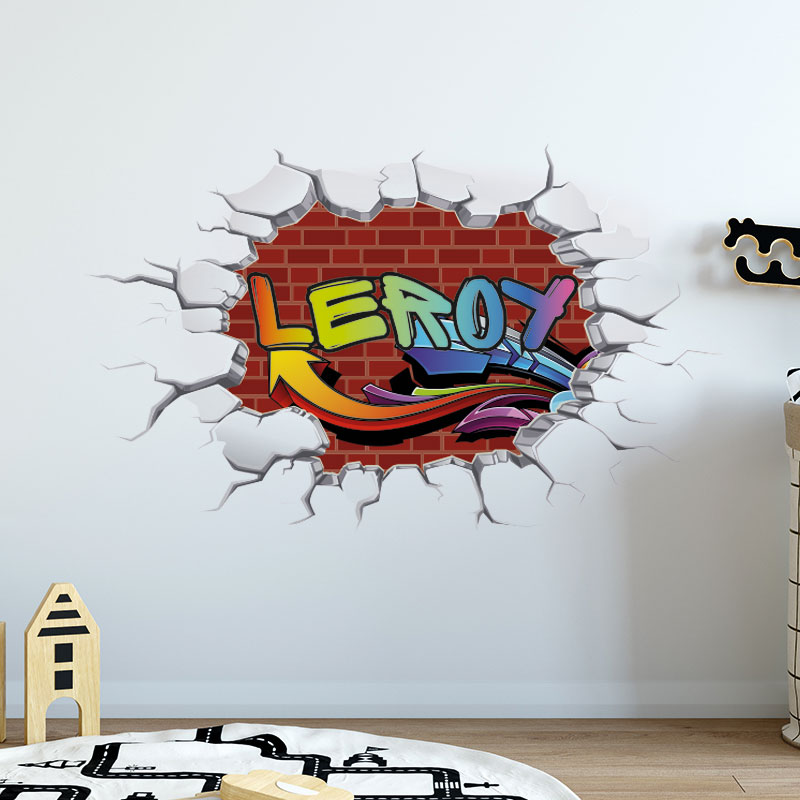 Muursticker graffiti met naam - Afbeelding 2