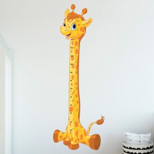 Muursticker groeimeter giraffe