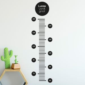 Groeimeter sticker met naam