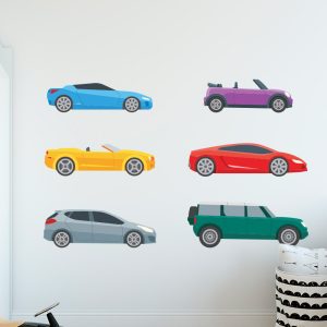 Muursticker auto’s set voor kinderkamer
