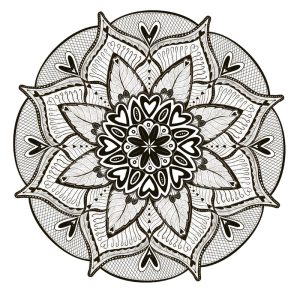Muursticker mandala “Bloem van de liefde”