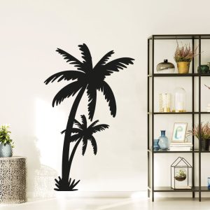 Muursticker palmbomen woonkamer