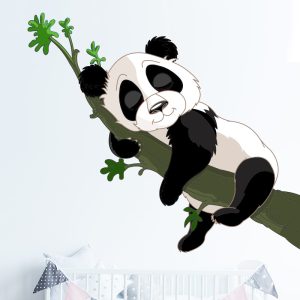 Muursticker slapende pandabeer