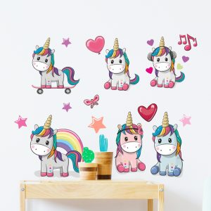 Muursticker eenhoorn set