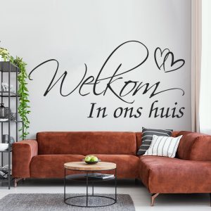 Muursticker “Welkom in ons huis”