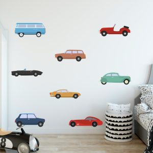 Muursticker auto’s kinderkamer
