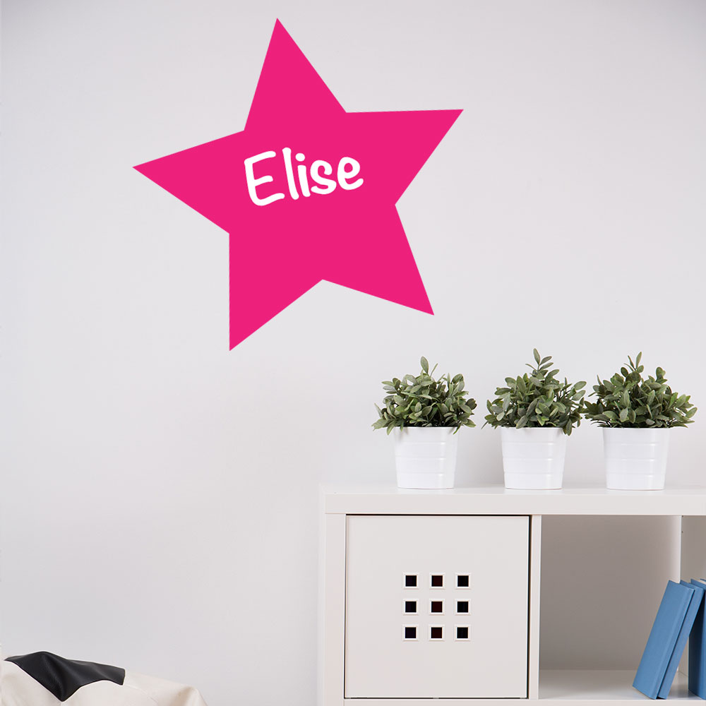 Muursticker ster met naam