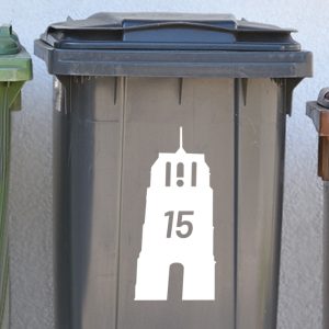 Containersticker Oldehove huisnummer