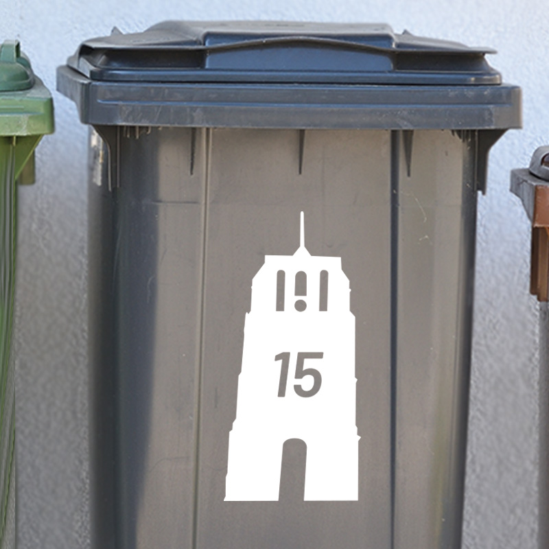 Containersticker Oldehove huisnummer