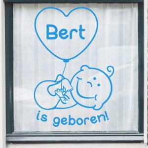 Geboortesticker baby met eigen naam