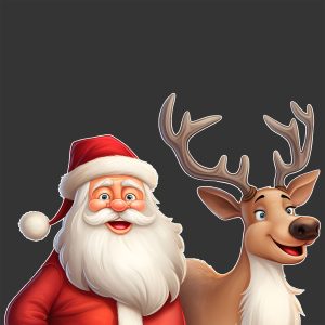 Raamsticker Kerstman Gluurt – Herbruikbare raamdecoratie voor Kerst