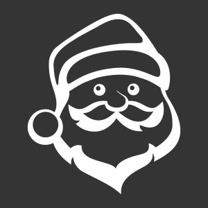 Raamsticker Kerstman WIT – herbruikbare raamdecoratie kerststickers