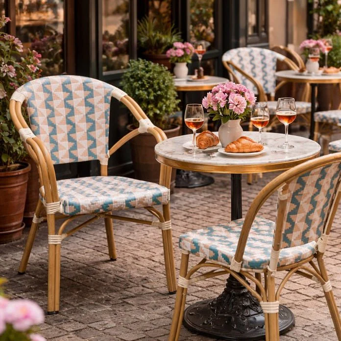 Silla Bistro Parisina Luxembourg con Brazos – Bamboo Look