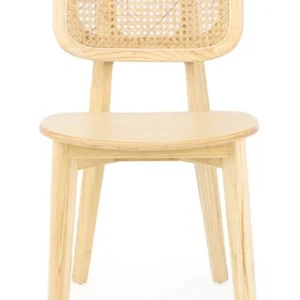 Silla de comedor de madera y chesca Selman natural new