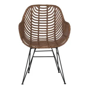 Sillón comedor de ratán Lionel