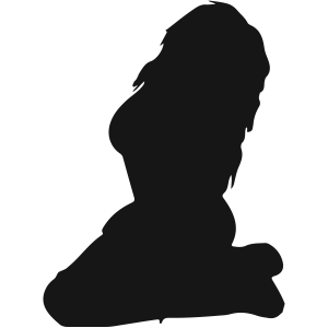 Sexy girl zittend – Muursticker